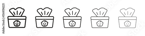 baby wipe icon for your web site design, logo, app, UI.