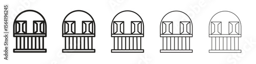 Balcony icon for your web site design, logo, app, UI.