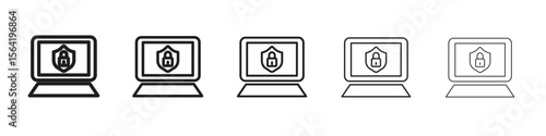 Computer security icon for your web site design, logo, app, UI.