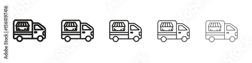 Food truck icon for your web site design, logo, app, UI.