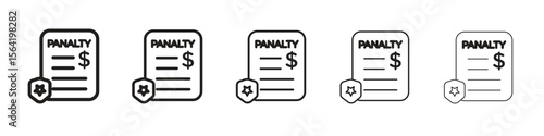 Penalty icon for your web site design, logo, app, UI.