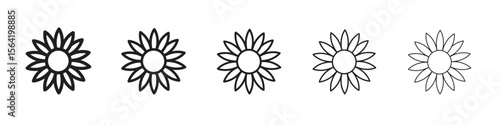 Sunflower icon for your web site design, logo, app, UI.