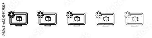 Virtual machine icon for your web site design, logo, app, UI.