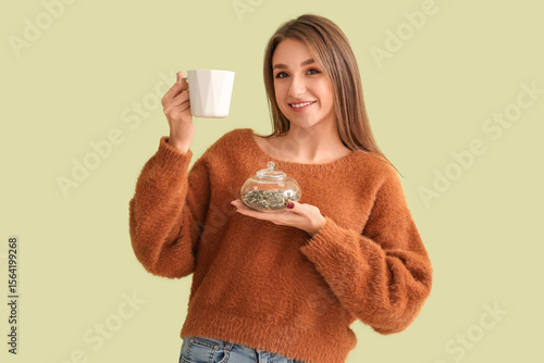 Beautiful young woman with ...