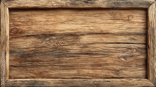 Rustic rectangular wooden sign with a weathered, brown frame and visible wood grain, knots, and texture.  The wood shows age and use