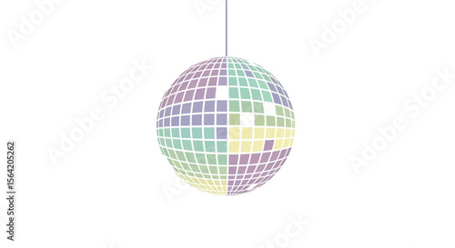 Vector disco ball vector illustration for party decorations and event design elements for dance floor lighting effect