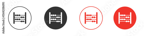 Abacus icons. Flat design style. Graphic design vector symbols.