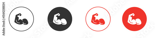 Arm icons. Flat design style. Graphic design vector symbols.