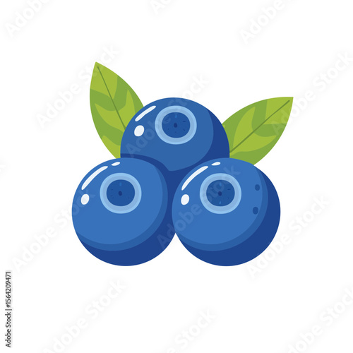 Blueberry Food Icon Isolate...