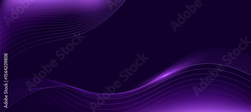 Modern abstract purple wave on dark background,tech banner, corporate business concept, hi-tech abstract background, vector illustration for business or presentation