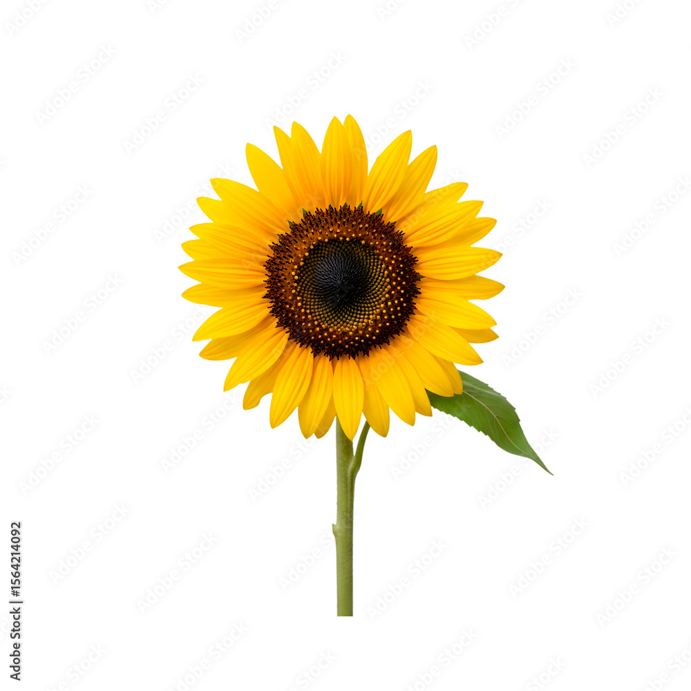 Obraz premium Sunflower on Transparent Background. 