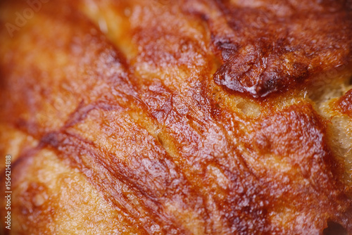 Photos Macro texture of crusty freshly baked bread as background
