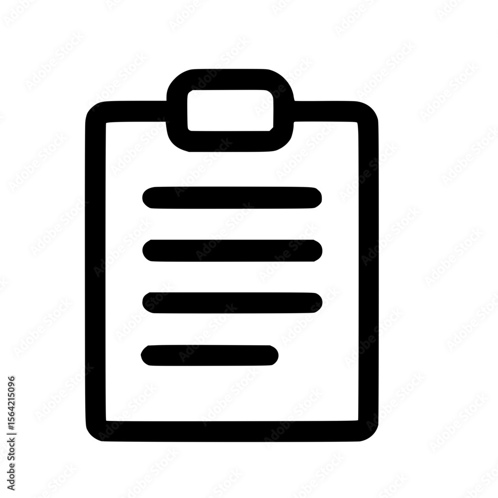 Simple Outline Clipboard Document Paper Icon Shape Symbol Design Simple Outline Clipboard Document Paper Icon Shape Symbol Design