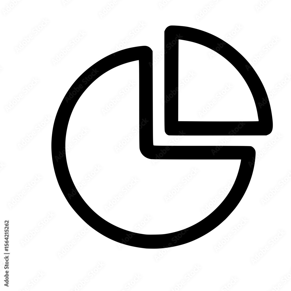 Minimalist Line Pie Chart Segment Analysis Statistic Data Graph Icon Minimalist Line Pie Chart Segment Analysis Statistic Data Graph Icon