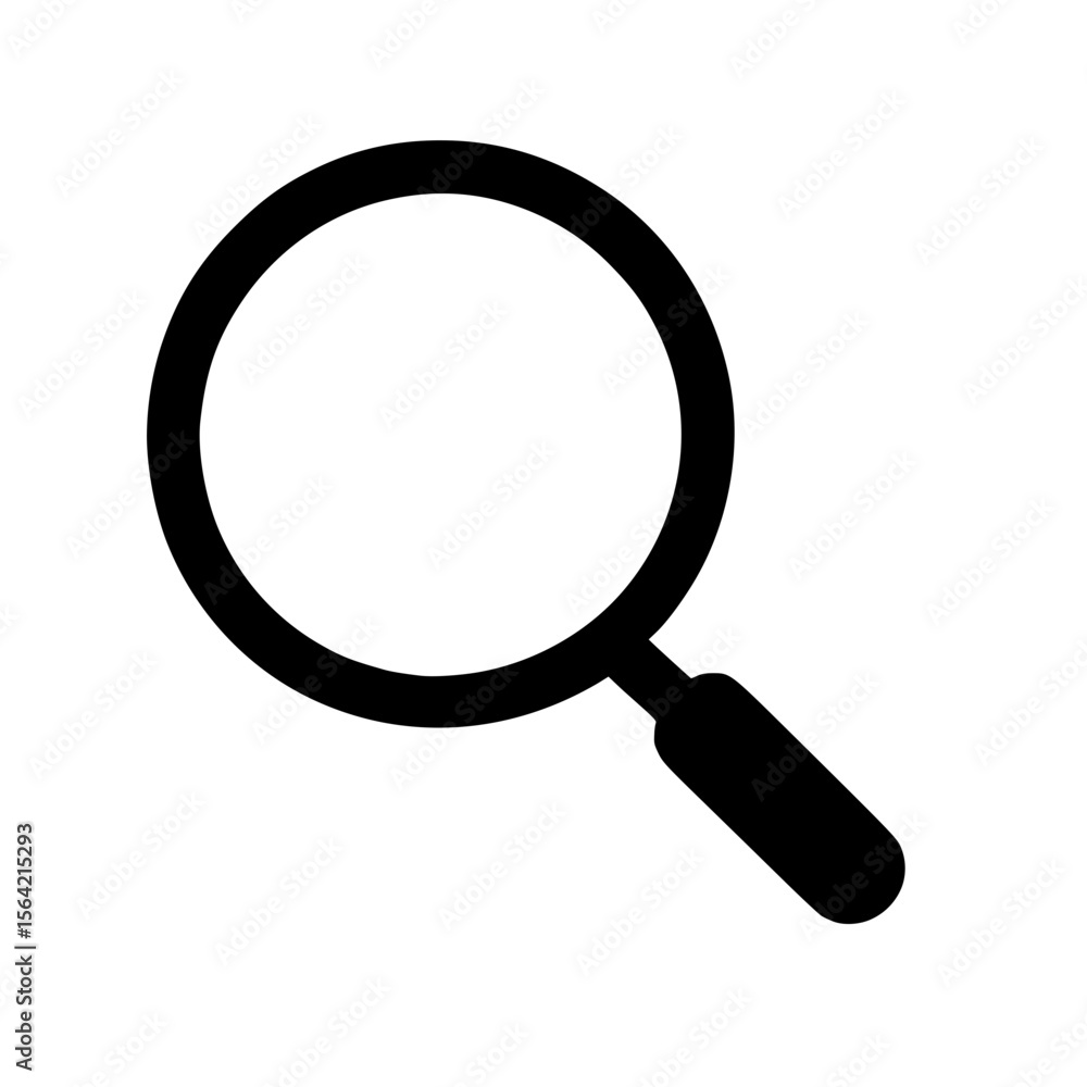 Simple Black Line Drawing Magnifying Glass Zoom Tool Icon Symbol Simple Black Line Drawing Magnifying Glass Zoom Tool Icon Symbol