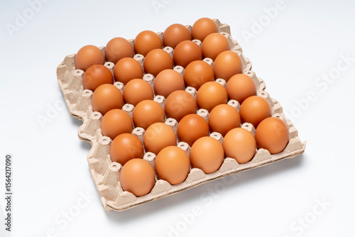 carton package with 24 eggs