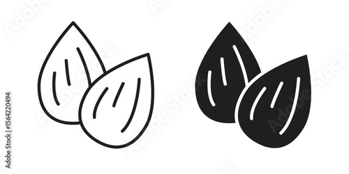 Almond icon. Vector Illustration. Isolated vector Illustration. EPS Illustration.