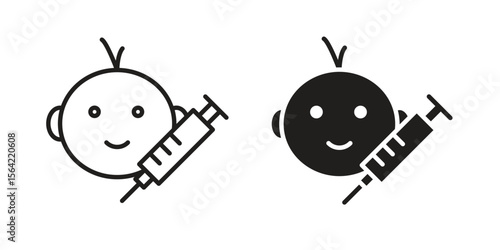 Baby Vaccination icon. Vector Illustration. Isolated vector Illustration. EPS Illustration.