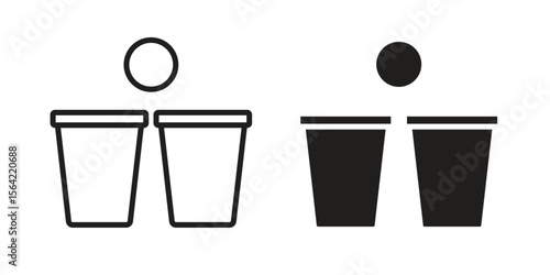 Beer pong icon. Vector Illustration. Isolated vector Illustration. EPS Illustration.