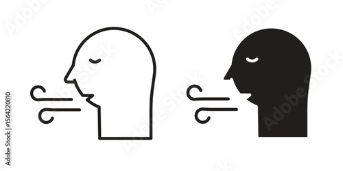 Breath icon. Vector Illustration. Isolated vector Illustration. EPS Illustration.