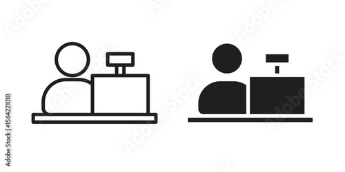 Cashier icon. Vector Illustration. Isolated vector Illustration. EPS Illustration.