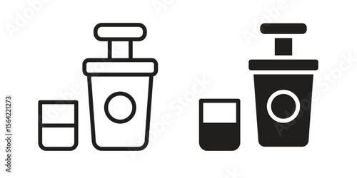 Cold pressed juicer icon. Vector Illustration. Isolated vector Illustration. EPS Illustration.