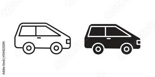 Compact car icon. Vector Illustration. Isolated vector Illustration. EPS Illustration.