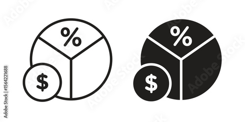 Dividend yield icon. Vector Illustration. Isolated vector Illustration. EPS Illustration.