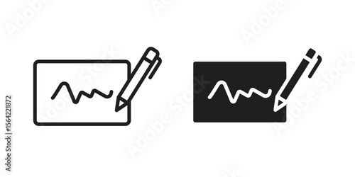 Electronic signature icon. Vector Illustration. Isolated vector Illustration. EPS Illustration.