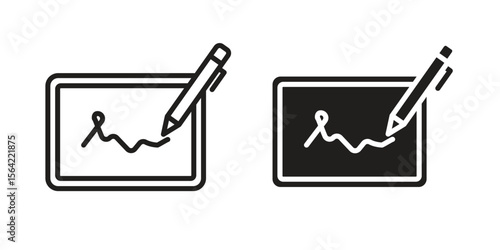 Electronic signature icon. Vector Illustration. Isolated vector Illustration. EPS Illustration.