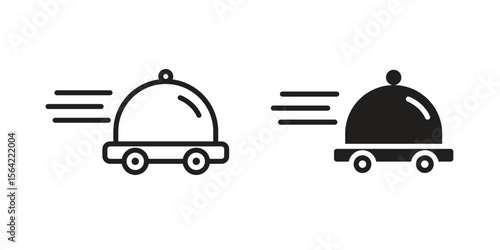 Food delivery icon. Vector Illustration. Isolated vector Illustration. EPS Illustration.