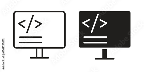Front end icon. Vector Illustration. Isolated vector Illustration. EPS Illustration.