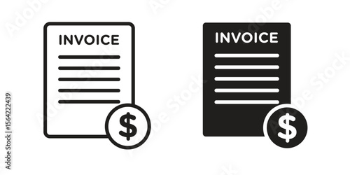 Invoice icon. Vector Illustration. Isolated vector Illustration. EPS Illustration.