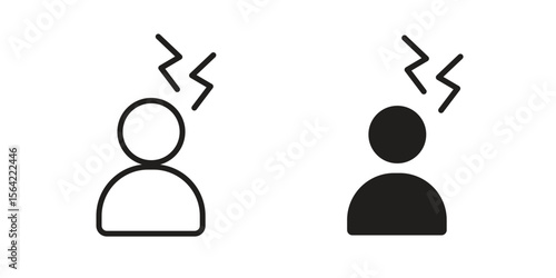 Irritated human icon. Vector Illustration. Isolated vector Illustration. EPS Illustration.