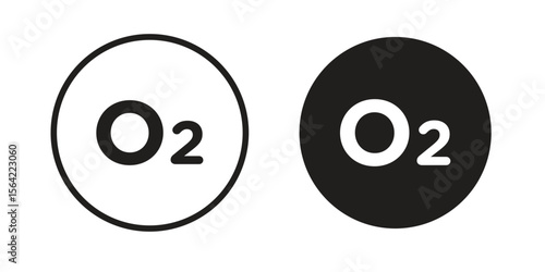 Oxygen O2 icon. Vector Illustration. Isolated vector Illustration. EPS Illustration.