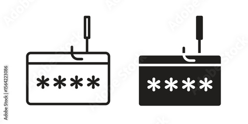 Password phishing icon. Vector Illustration. Isolated vector Illustration. EPS Illustration.