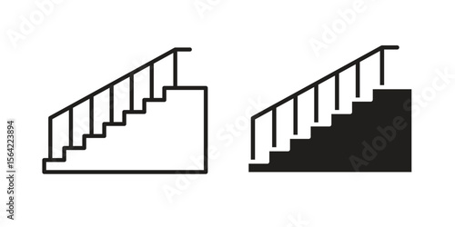 Stairs icon. Vector Illustration. Isolated vector Illustration. EPS Illustration.