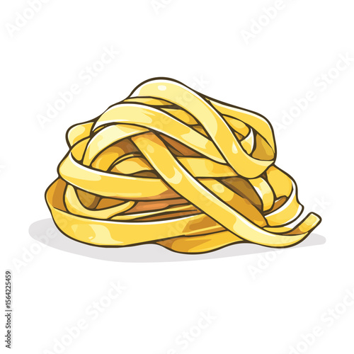 My A Simple flat 2D illustration icon tagliatelle pasta isolated on transparent background, vector, animation design, simple flat 2D clipart, design by me. My vector design