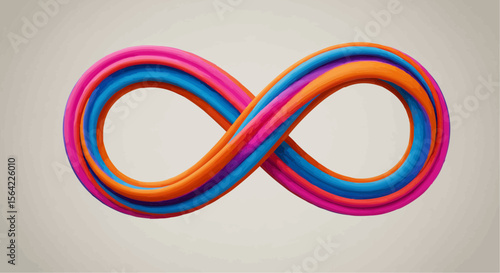 Colorful infinity symbol – endless loop or unlimited possibilities concept.