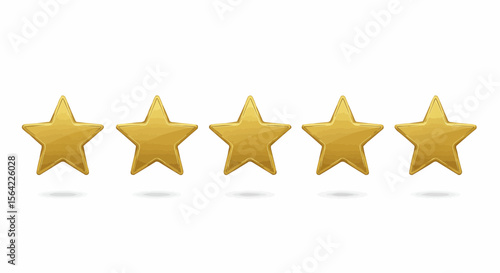 Three gold stars – rating or quality assessment symbol.