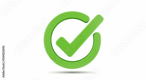 Green checkmark in circle – approval, confirmation, or positive action ico