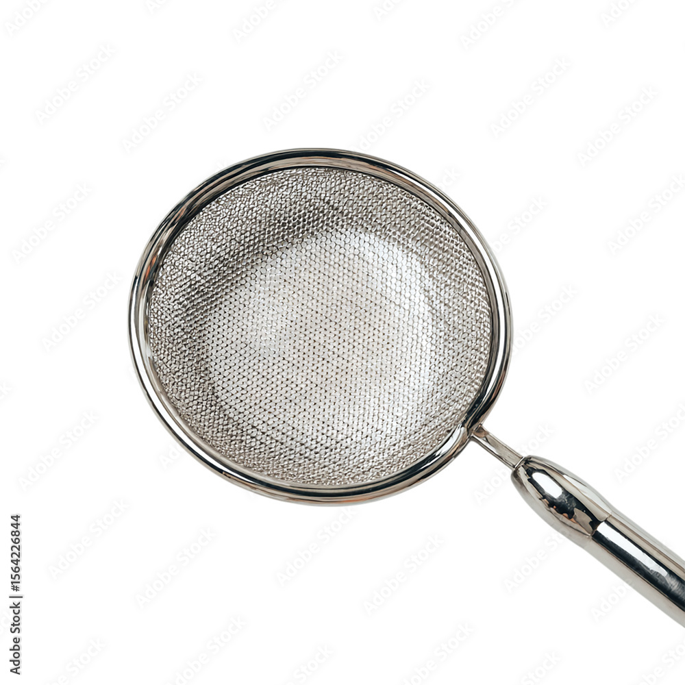 Stainless Steel Mesh Strainer on transparent background Stainless Steel Mesh Strainer on transparent background