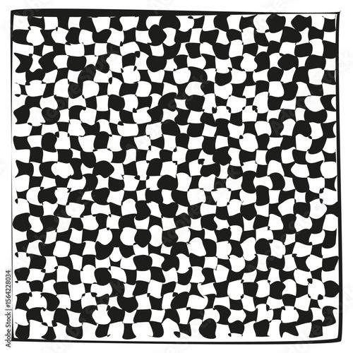 Random mosaic icon. Irregular pixel field. Abstract Vector pattern. Chaotic tile array.