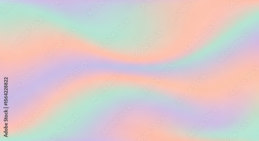 Obraz premium Soft Pastel Gradient Wave Smooth Abstract Background