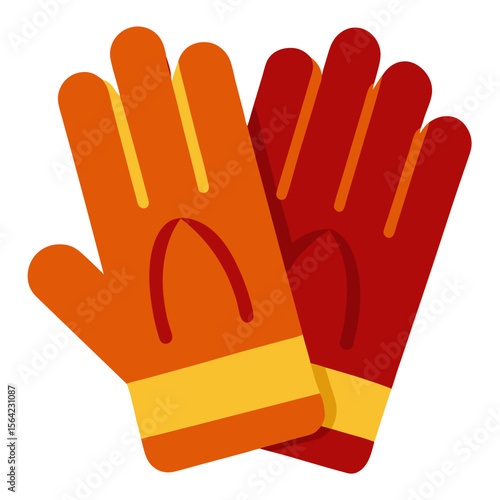 Red orange yellow barbecue gloves protective handwear grilling gloves heat resistant gloves