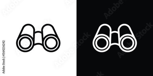 Binoculars icon graphic element Illustration template design