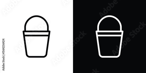 Bucket icon graphic element Illustration template design
