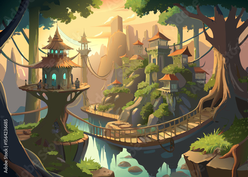 fantasy world illustration