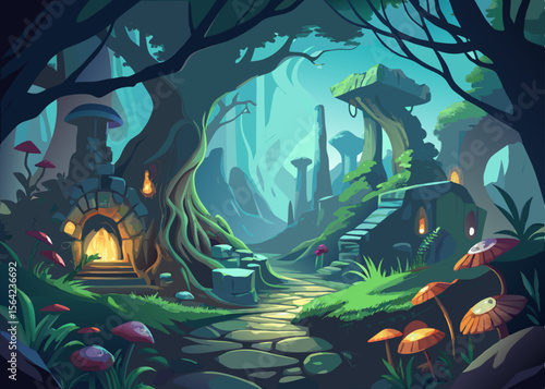 fantasy world illustration