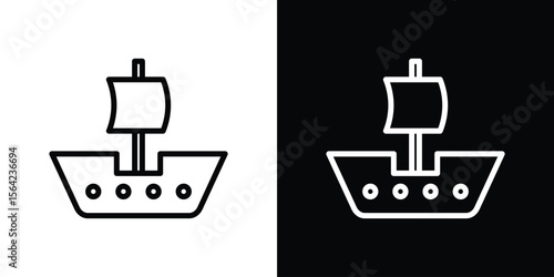 Caravel icon graphic element Illustration template design
